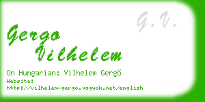 gergo vilhelem business card